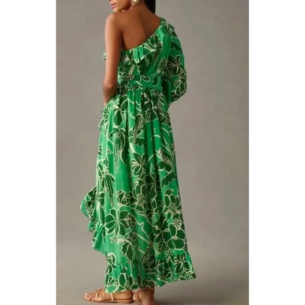 Farm Rio Printed One-Shoulder Ruffle Dress Size L - Picture 7 of 8